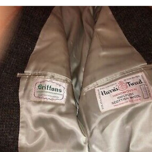 Men's Brittons Harris Tweed Wool Jacket Sport Coat - Picture 2 of 8